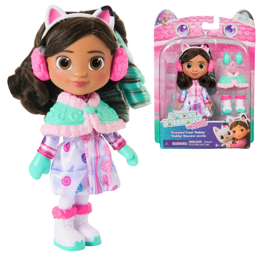 Gabby's Dollhouse Movie Sweetest Treat Gabby Doll w/ Confection Snow Gear